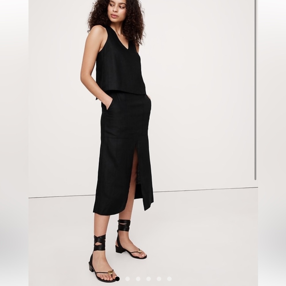 Banana Republic LINEN MIDI SKIRT